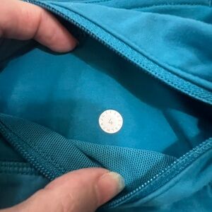 lululemon athletica turquoise speed up 4” shorts